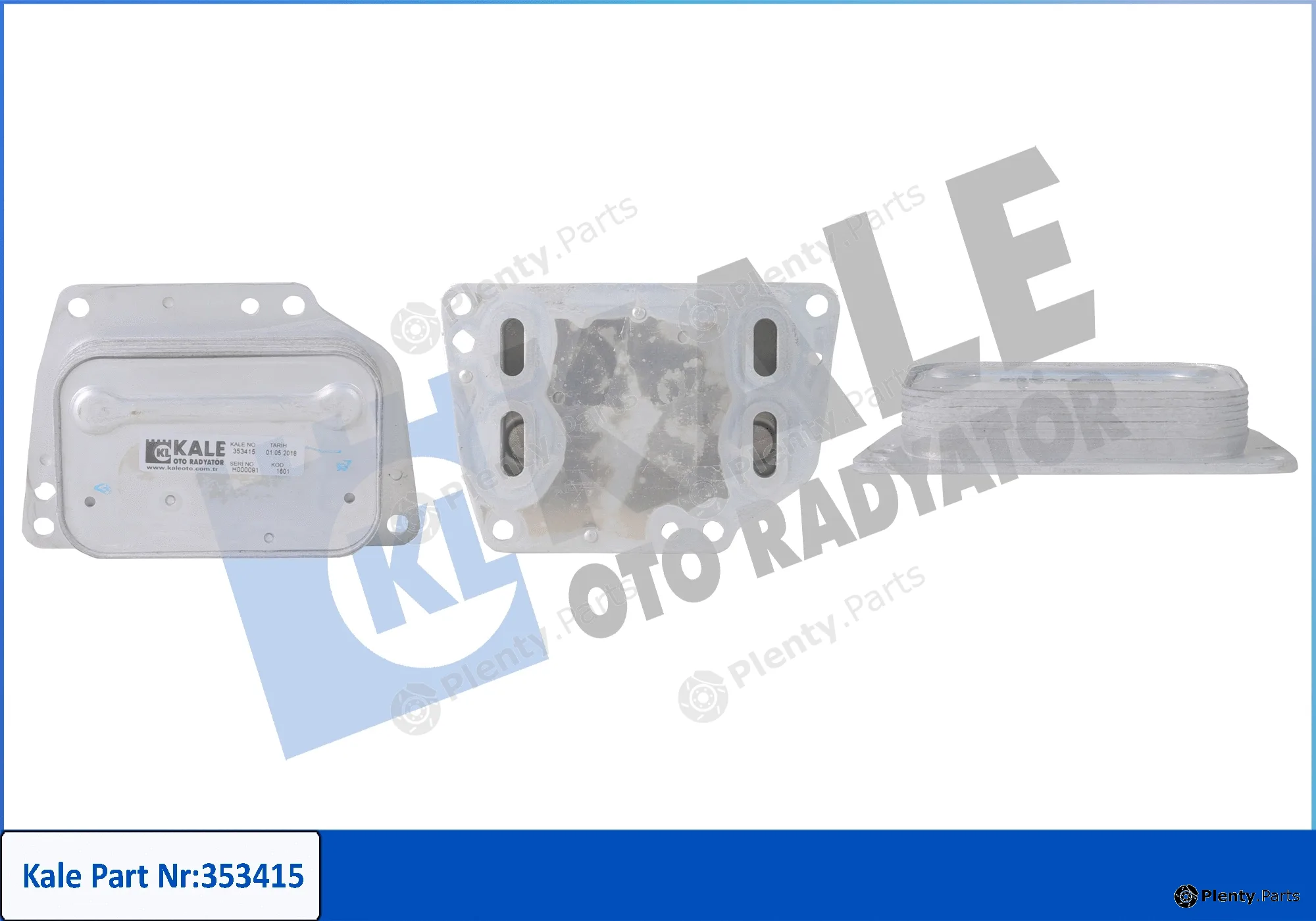 Kale Oto Radyatör 353415 — Oil Cooler, engine oil