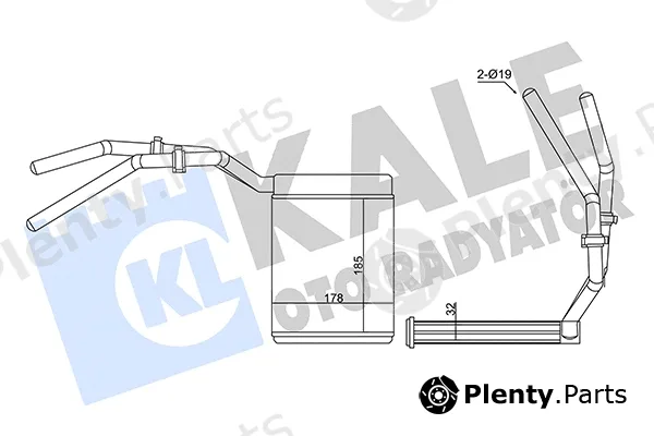 Kale Oto Radyatör 347390 — Heat Exchanger, interior heating