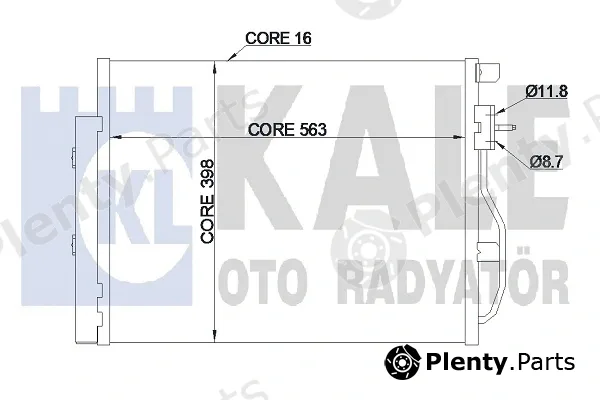 Kale Oto Radyatör 343305 — Condenser, air conditioning