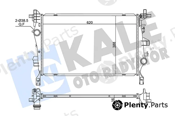 Kale Oto Radyatör 362670 — Radiator, engine cooling