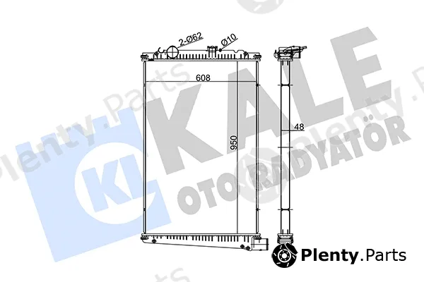 Kale Oto Radyatör 350225 — Radiator, engine cooling