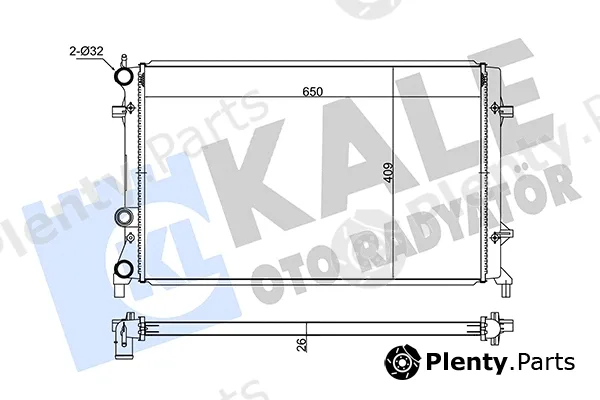 Kale Oto Radyatör 347520 — Radiator, engine cooling