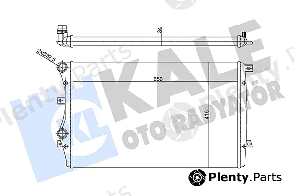 Kale Oto Radyatör 356925 — Radiator, engine cooling