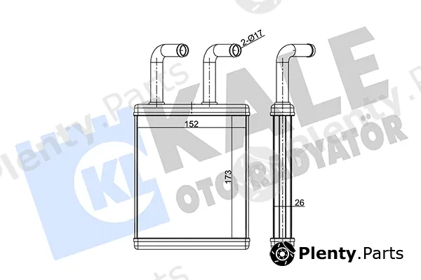 Kale Oto Radyatör 346785 — Heat Exchanger, interior heating