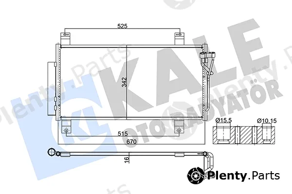 Kale Oto Radyatör 382510 — Condenser, air conditioning