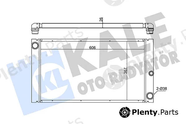 Kale Oto Radyatör 348885 — Radiator, engine cooling