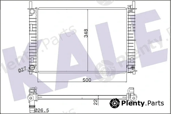 Kale Oto Radyatör 349500 — Radiator, engine cooling