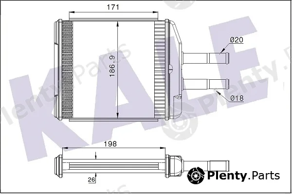 Kale Oto Radyatör 347345 — Heat Exchanger, interior heating