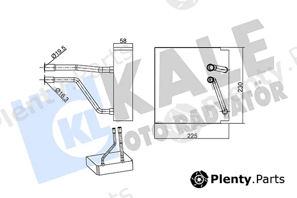 Kale Oto Radyatör 349995 — Evaporator, air conditioning