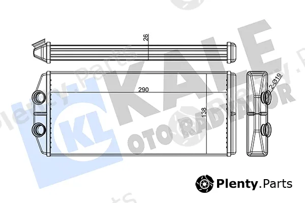 Kale Oto Radyatör 346490 — Heat Exchanger, interior heating