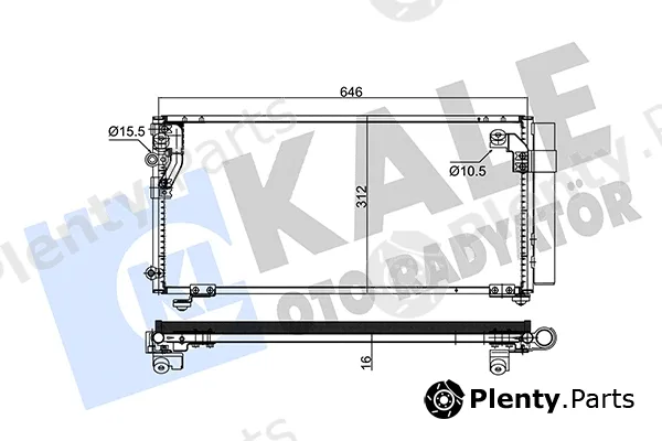 Kale Oto Radyatör 345635 — Condenser, air conditioning