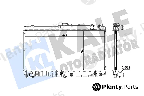 Kale Oto Radyatör 347935 — Radiator, engine cooling
