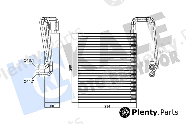 Kale Oto Radyatör 350040 — Evaporator, air conditioning