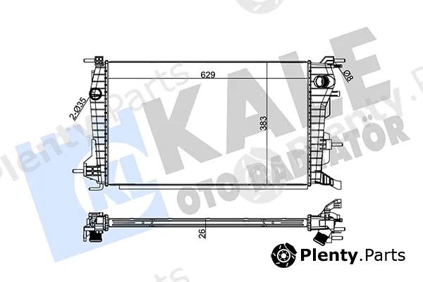 Kale Oto Radyatör 220700 — Radiator, engine cooling