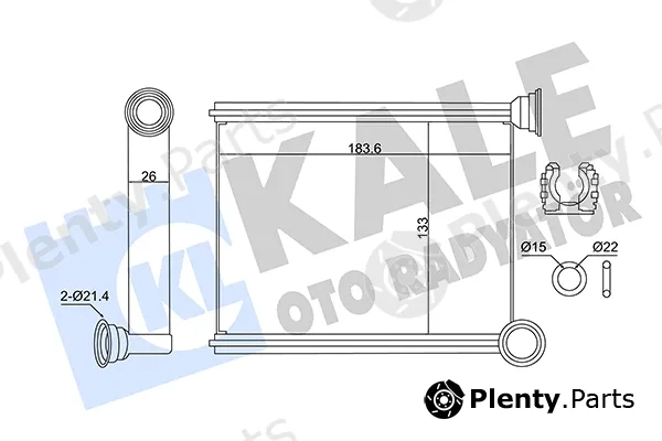 Kale Oto Radyatör 346420 — Heat Exchanger, interior heating