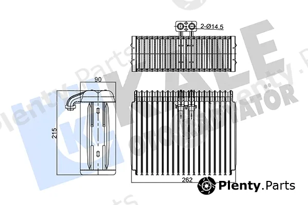 Kale Oto Radyatör 349985 — Evaporator, air conditioning