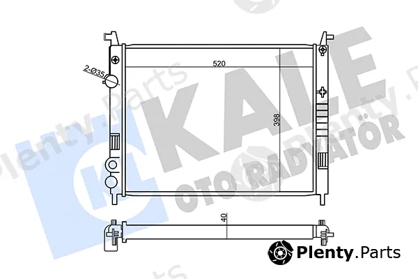 Kale Oto Radyatör 357235 — Radiator, engine cooling