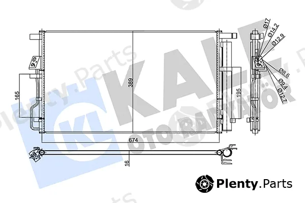 Kale Oto Radyatör 358015 — Condenser, air conditioning