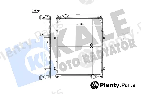 Kale Oto Radyatör 134500 — Radiator, engine cooling