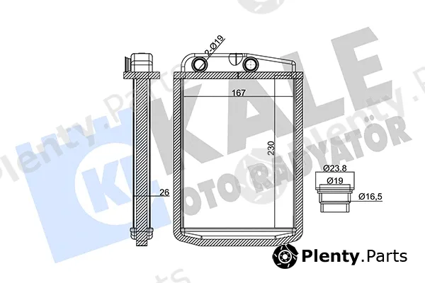 Kale Oto Radyatör 346845 — Heat Exchanger, interior heating