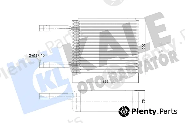 Kale Oto Radyatör 350015 — Evaporator, air conditioning