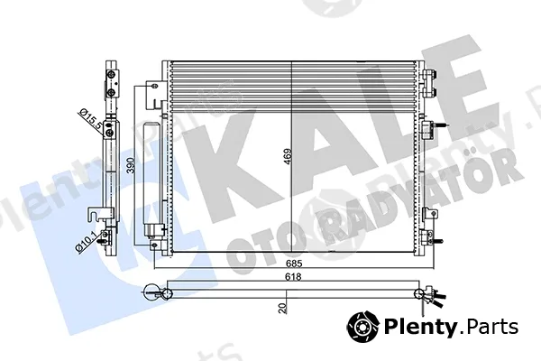 Kale Oto Radyatör 357985 — Condenser, air conditioning