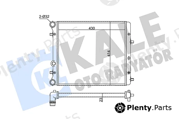 Kale Oto Radyatör 349245 — Radiator, engine cooling