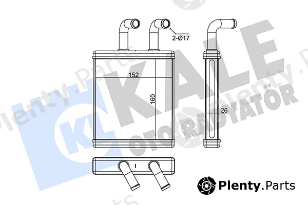 Kale Oto Radyatör 346570 — Heat Exchanger, interior heating