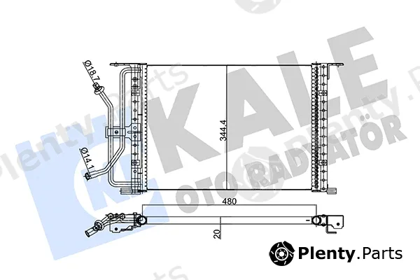 Kale Oto Radyatör 342875 — Condenser, air conditioning