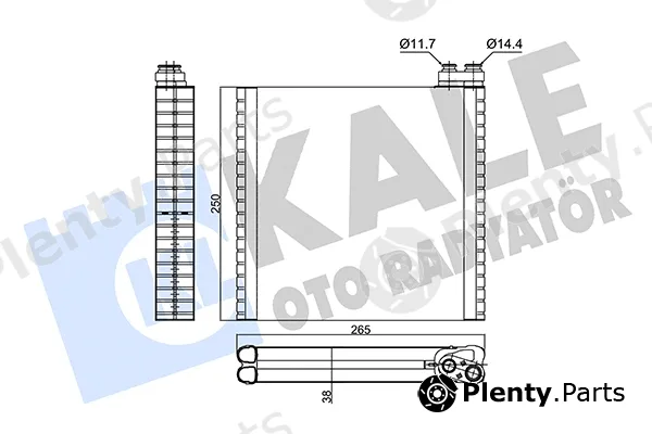 Kale Oto Radyatör 352980 — Evaporator, air conditioning