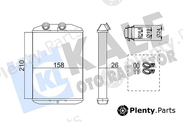 Kale Oto Radyatör 355105 — Heat Exchanger, interior heating