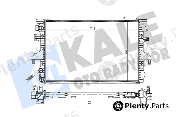 Kale Oto Radyatör 356940 — Radiator, engine cooling
