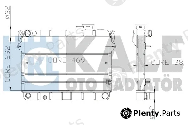 Kale Oto Radyatör 102300 — Radiator, engine cooling