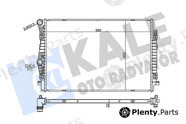 Kale Oto Radyatör 357270 — Radiator, engine cooling