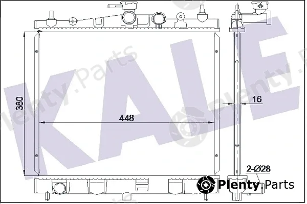 Kale Oto Radyatör 350995 — Radiator, engine cooling