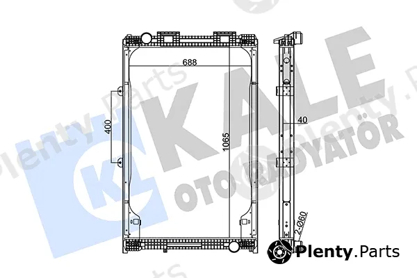 Kale Oto Radyatör 349505 — Radiator, engine cooling