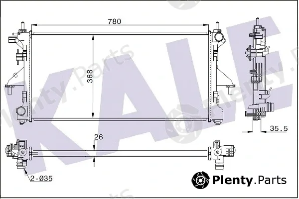 Kale Oto Radyatör 347470 — Radiator, engine cooling