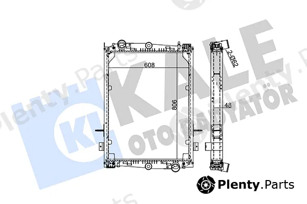 Kale Oto Radyatör 351380 — Radiator, engine cooling