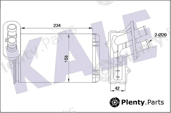 Kale Oto Radyatör 346250 — Heat Exchanger, interior heating