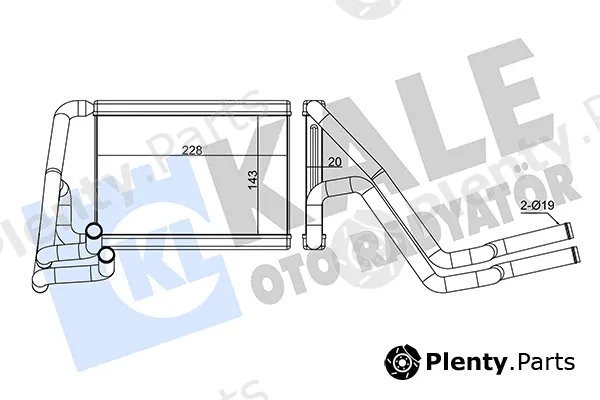 Kale Oto Radyatör 347340 — Heat Exchanger, interior heating
