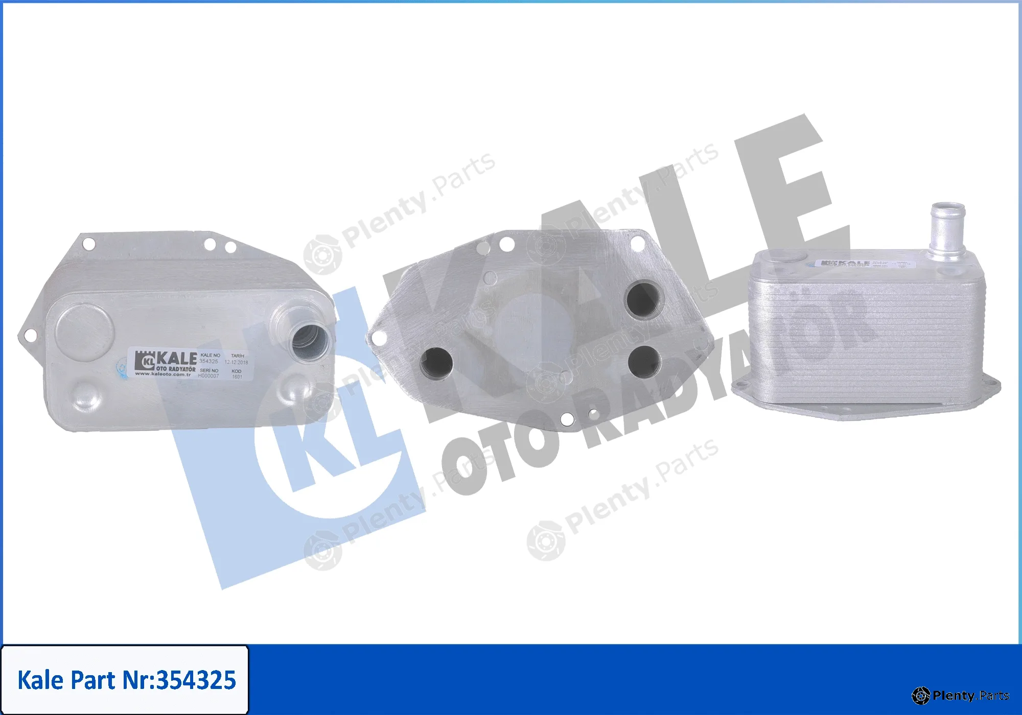 Kale Oto Radyatör 354325 — Oil Cooler, engine oil