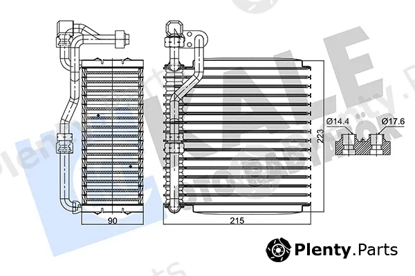 Kale Oto Radyatör 352990 — Evaporator, air conditioning