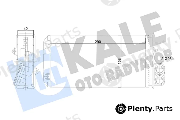 Kale Oto Radyatör 346510 — Heat Exchanger, interior heating