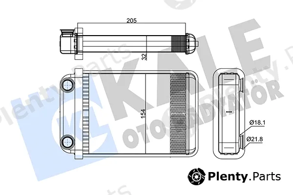 Kale Oto Radyatör 346390 — Heat Exchanger, interior heating