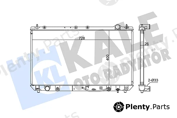 Kale Oto Radyatör 348160 — Radiator, engine cooling