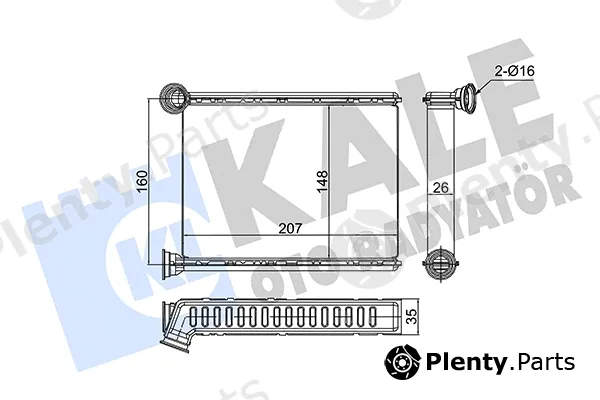Kale Oto Radyatör 352860 — Heat Exchanger, interior heating