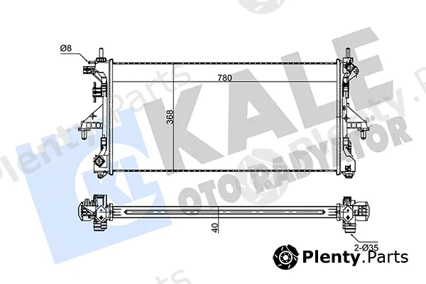 Kale Oto Radyatör 347440 — Radiator, engine cooling