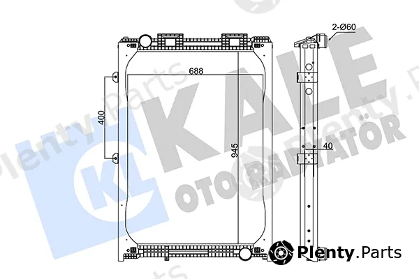 Kale Oto Radyatör 349370 — Radiator, engine cooling
