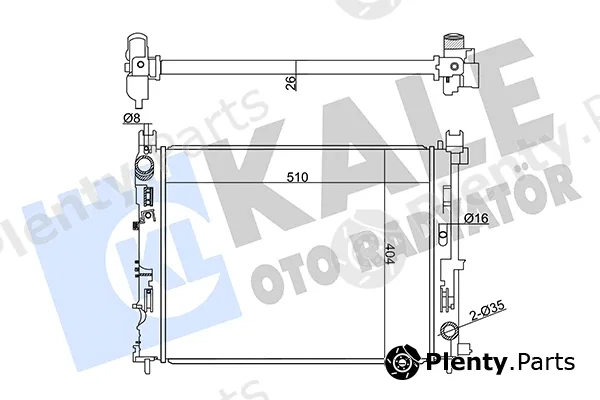 Kale Oto Radyatör 358970 — Radiator, engine cooling