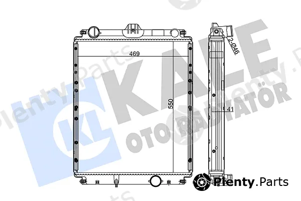 Kale Oto Radyatör 122100 — Radiator, engine cooling